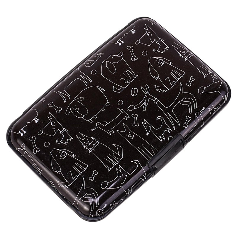ELFISH محفظة ألومنيوم ميني RFID من ELFISH لحامل بطاقات الائتمان وحافظة بطاقات العمل وحافظة هوية معدنية للرجال والنساء (حيوانات) - Image 1